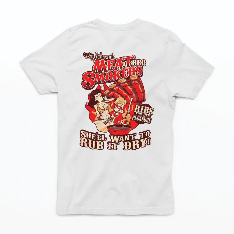 Camiseta Algodão Premium Big Johnson - Meat Smokers