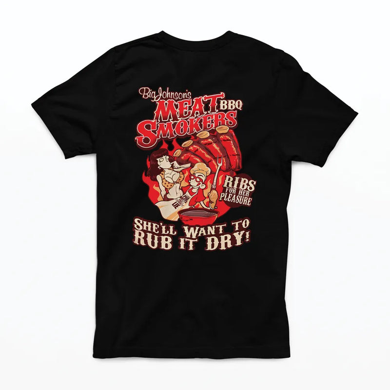 Camiseta Algodão Premium Big Johnson - Meat Smokers