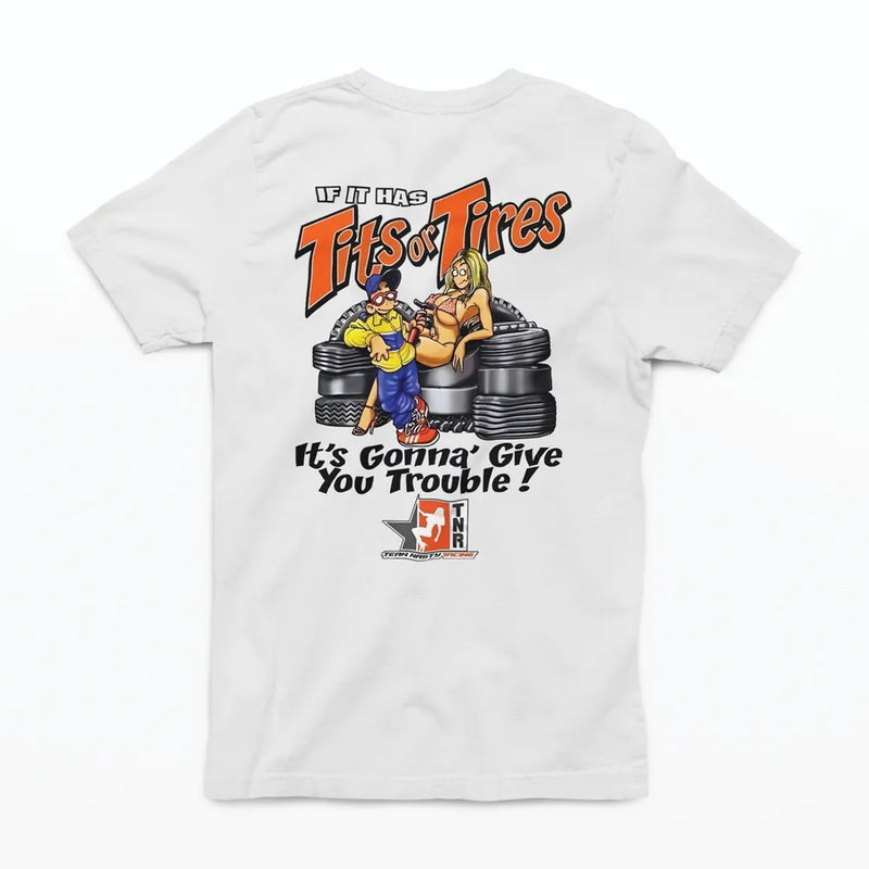 Camiseta Algodão Premium Big Johnson - Tits or Tires