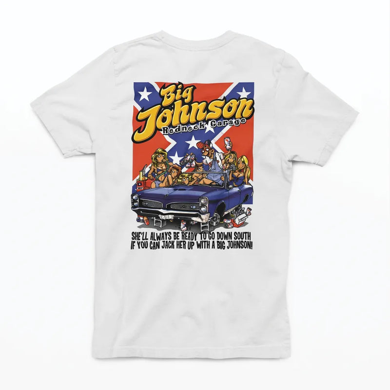 Camiseta Algodão Premium Big Johnson - Rednecks Garage